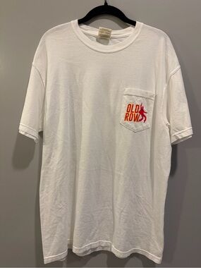 Comfort Colors Old Row Legend Short Sleeve Elvis Pocket Tee White Size L